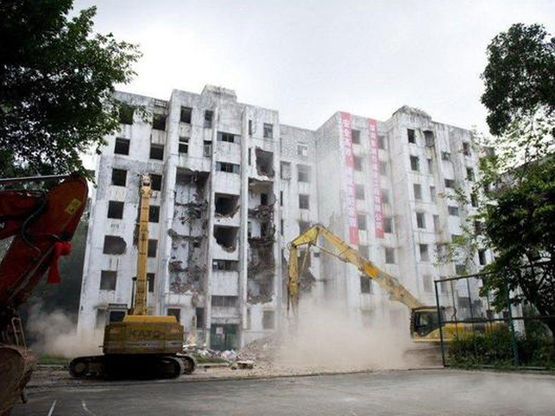 使用海沙的建筑物，墻體受損嚴(yán)重